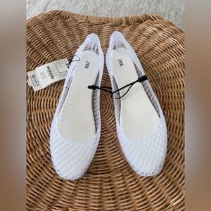 ZARA transparent JELLY FLATS - NWT- Women's Slip-On Jelly Flats - size 38